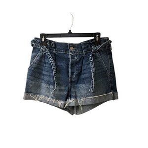Hollister Paperbag Cuffed Jean Shorts Size 7 Ultra High Rise Mom Shorts 3"